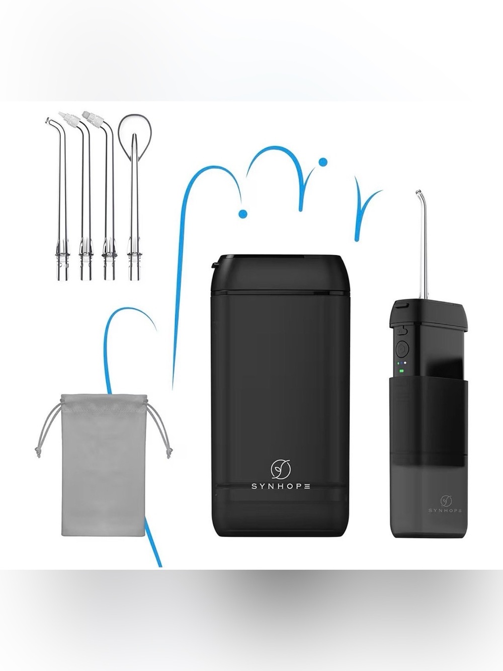 Water Flosser [ Mini Cordless Portable ] Oral Irrigator Water Teeth Cleaner Pick